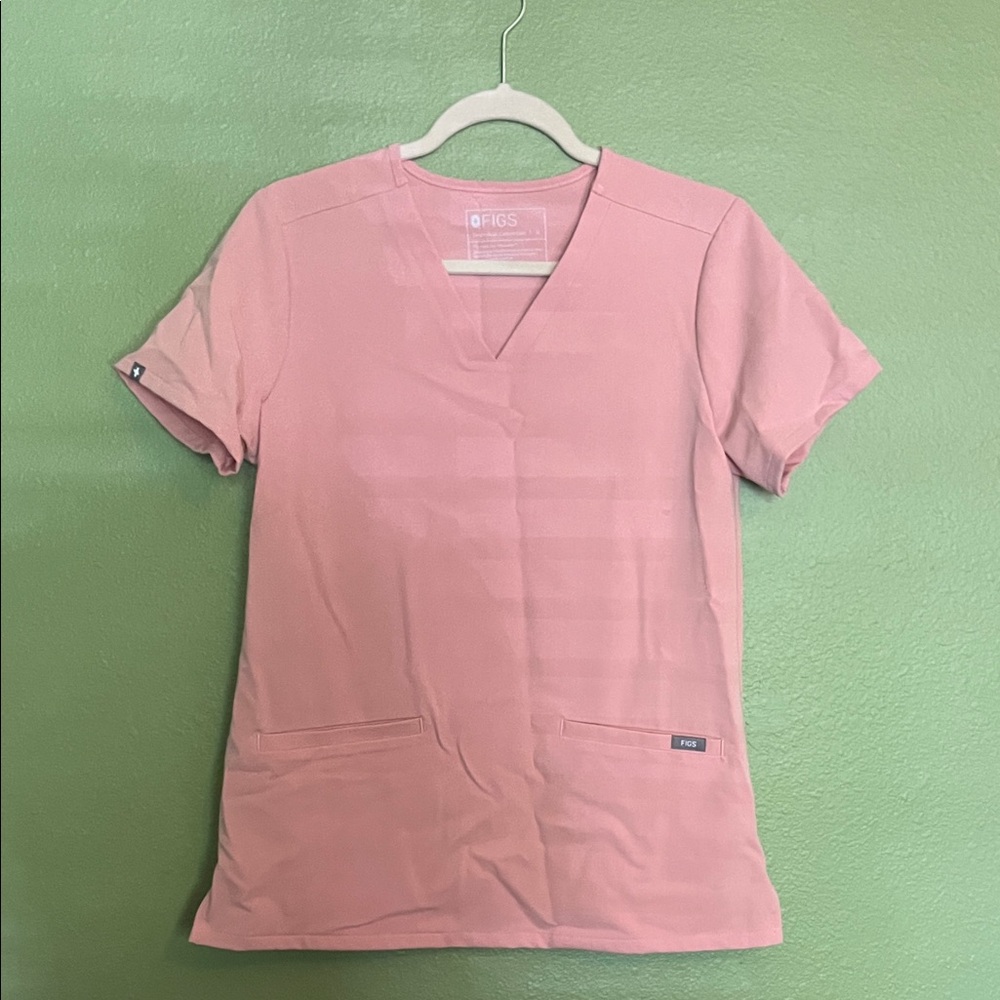 Figs Women's Light Pink Scrub Top